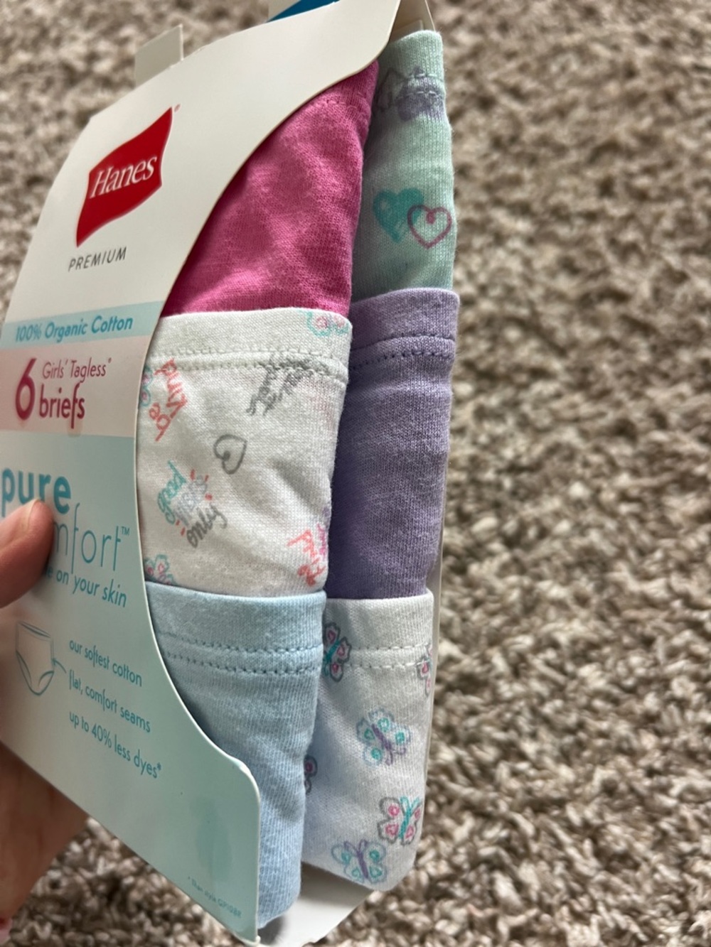 Hanes Girls Size 14 Panty Bundle! Period Panties & 100% Organic Cotton Panties - Picture 6 of 6